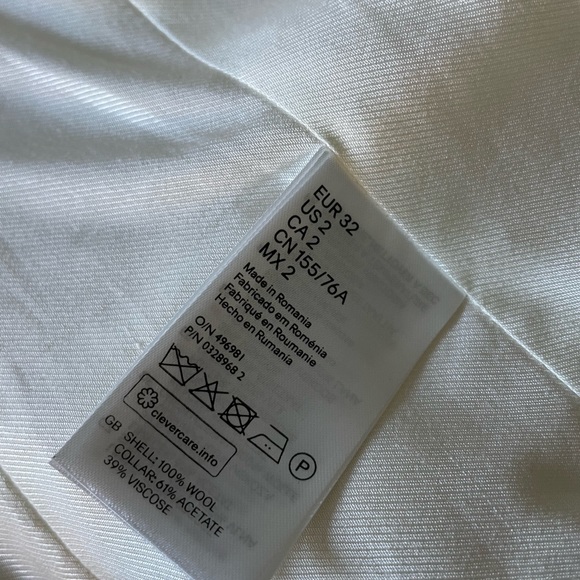 Balmain X H&M Ivory Blazer Sz 2 - Picture 7 of 8